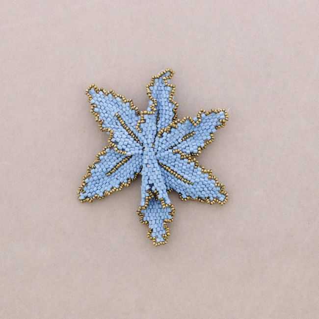 BEADED FLOWER BROOCH