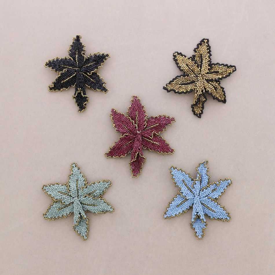 BEADED FLOWER BROOCH