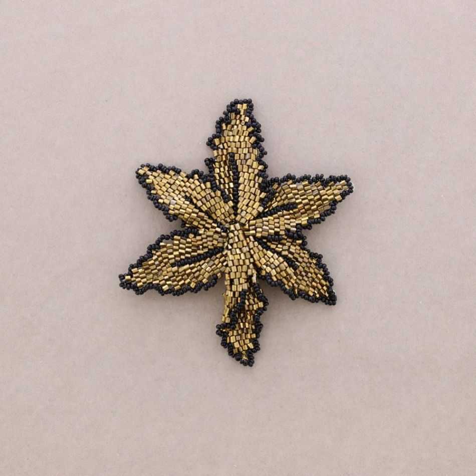 BEADED FLOWER BROOCH