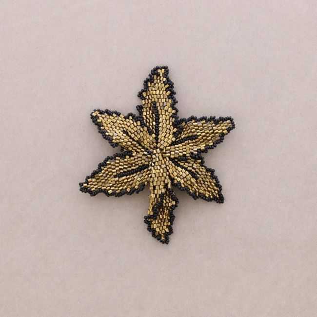 BEADED FLOWER BROOCH