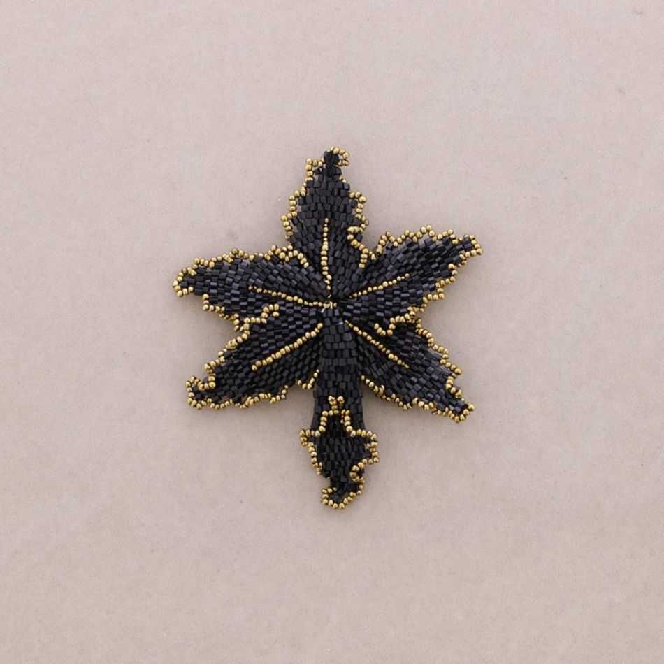 BEADED FLOWER BROOCH