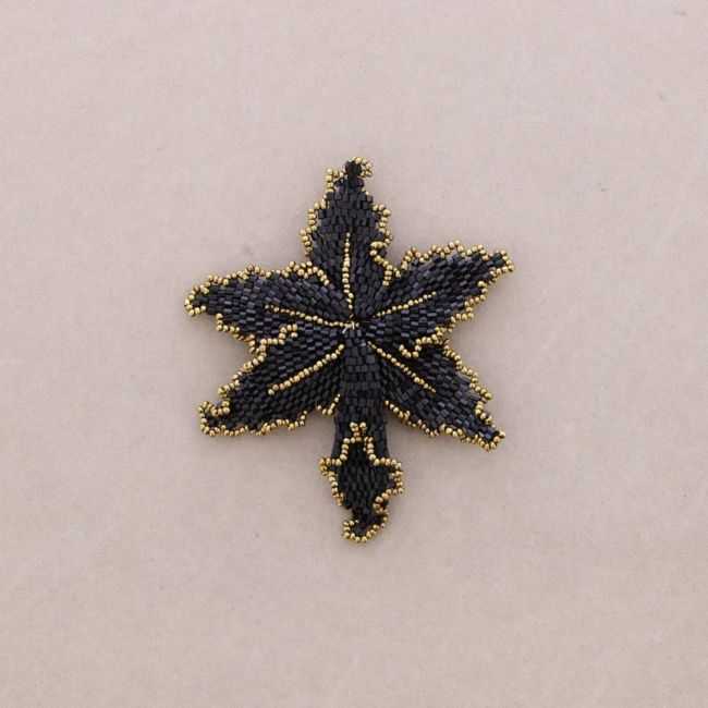 BEADED FLOWER BROOCH