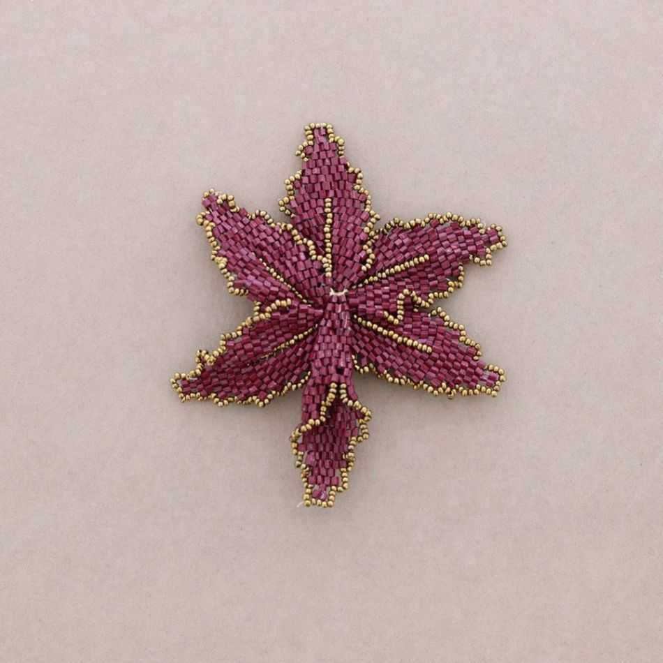 BEADED FLOWER BROOCH