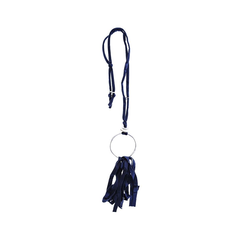 COLLAR LARGO TERCIOPELO FLECO