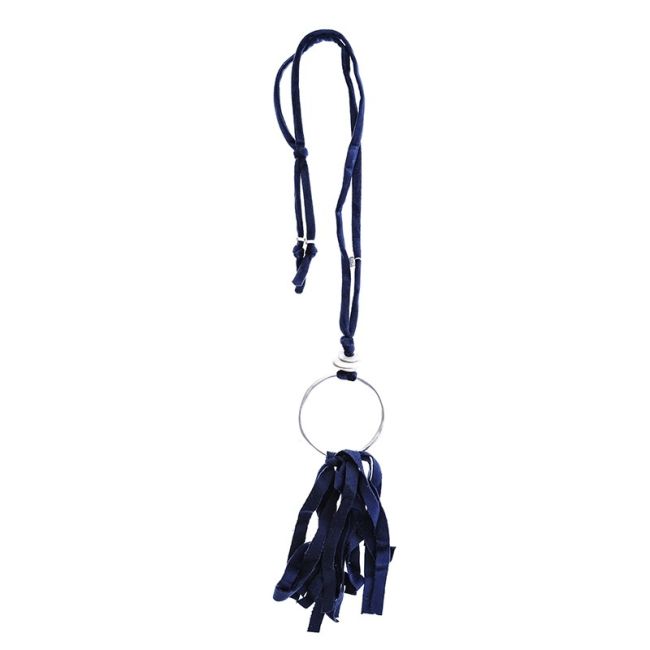 COLLAR LARGO TERCIOPELO FLECO