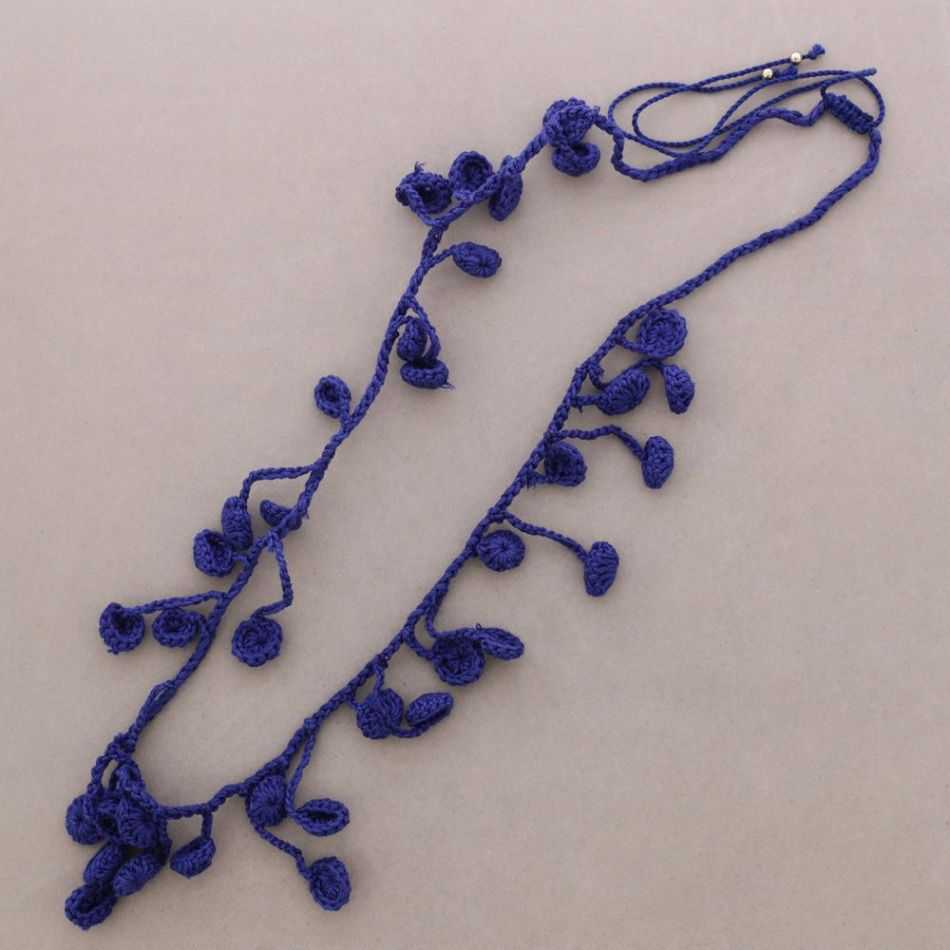 COLLAR LARGO COLGANTES GANCHILLO