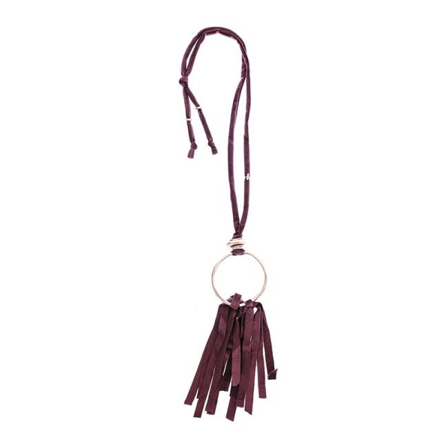 COLLAR LARGO TERCIOPELO FLECO