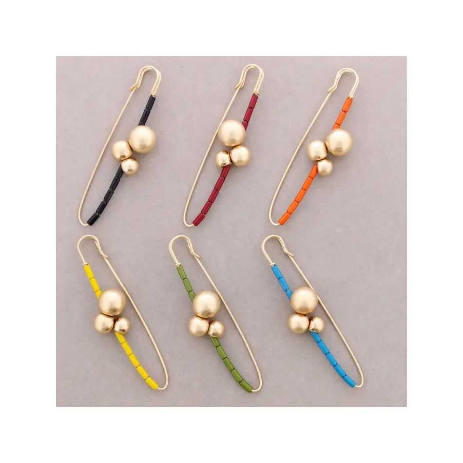 BROOCH PIN BALLS METAL FINISH RESIN TUBES
