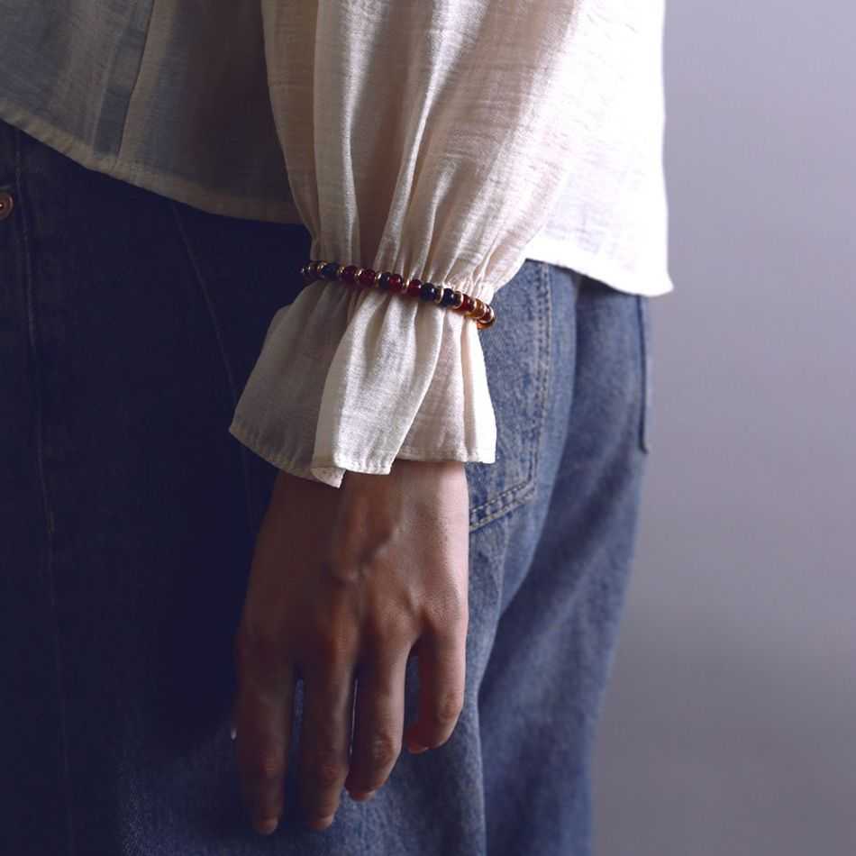 PULSERA ELÁSTICA  CUENTAS PIEDRA