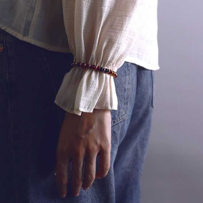 PULSERA ELÁSTICA  CUENTAS PIEDRA