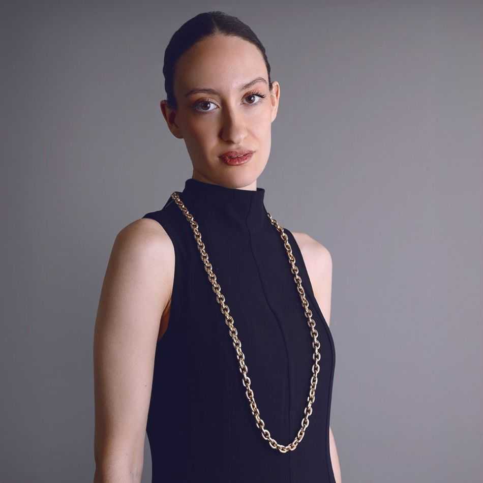 COLLAR LARGO ESLABONES METAL 100CM