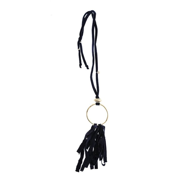 COLLAR LARGO TERCIOPELO FLECO 2