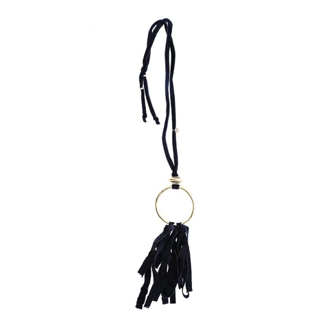 COLLAR LARGO TERCIOPELO FLECO