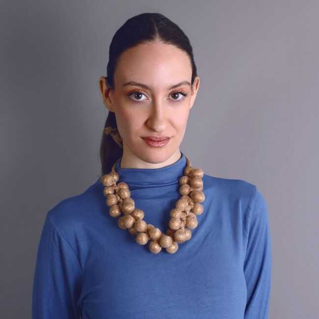 WOOL BEAD CHOKER