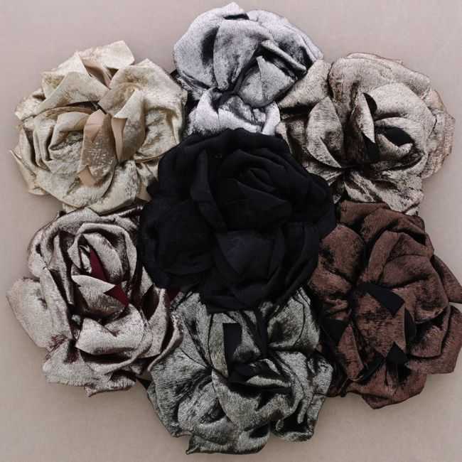 BROCHE FLOR TELA 15CM