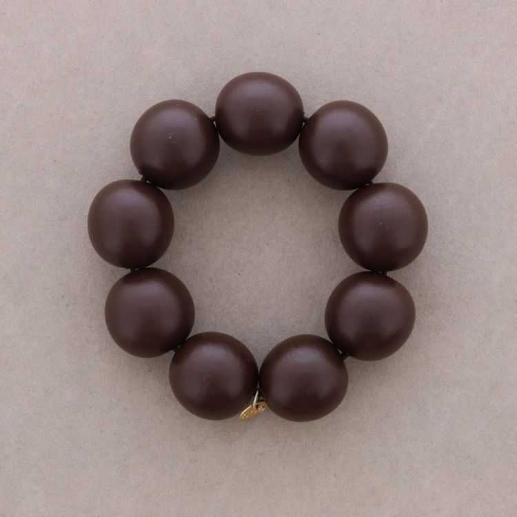 ELASTIC BRACELET WITH WOODEN BEADS