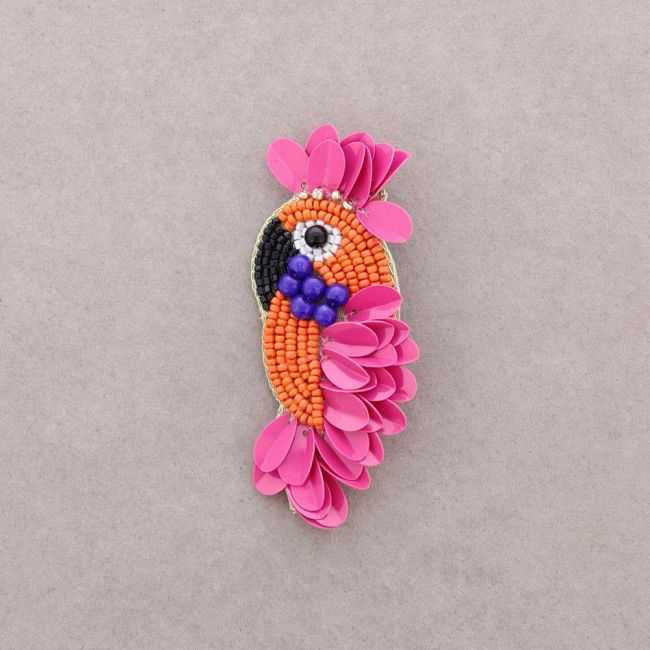 BROCHE PÁJARO LENTEJUELAS