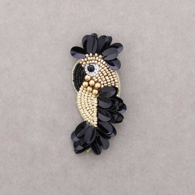 BROCHE PÁJARO LENTEJUELAS