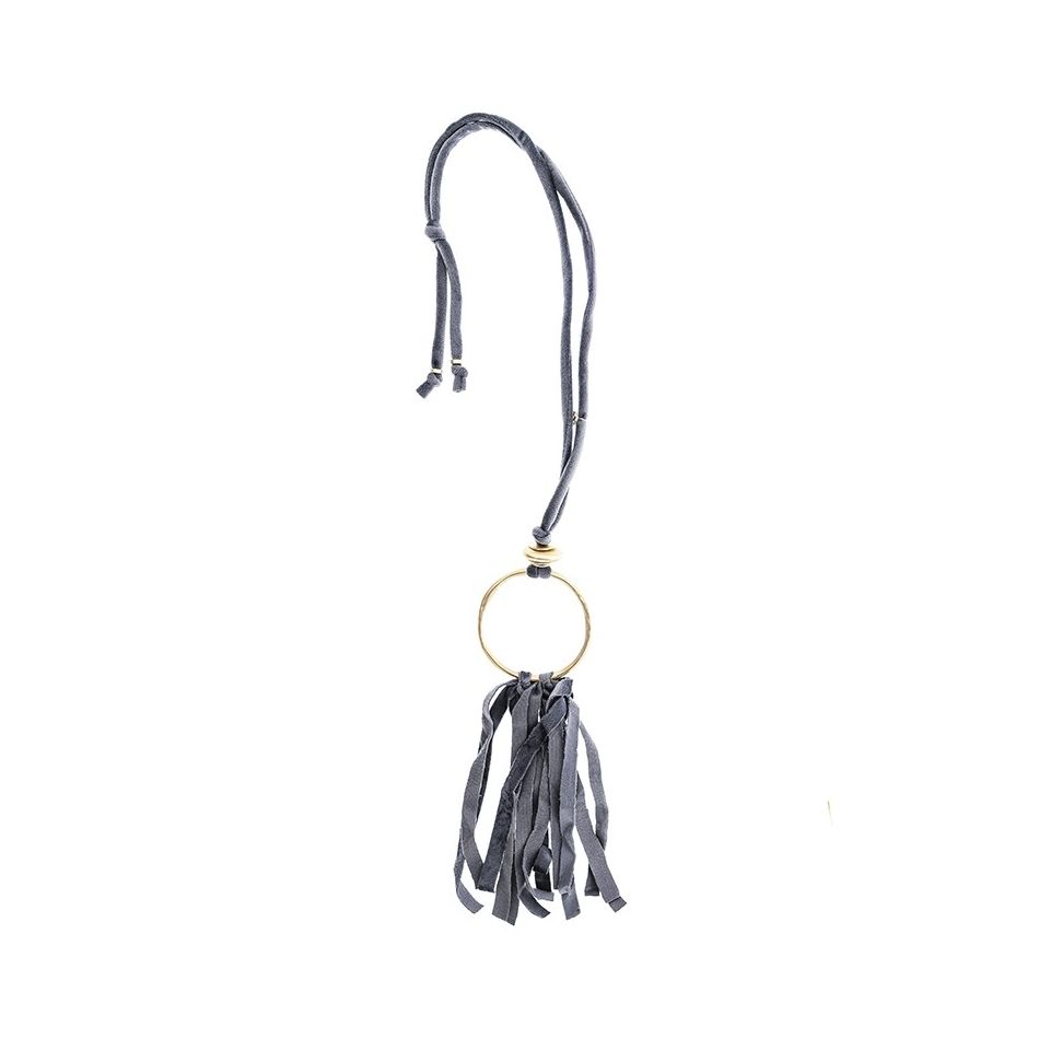 COLLAR LARGO TERCIOPELO FLECO