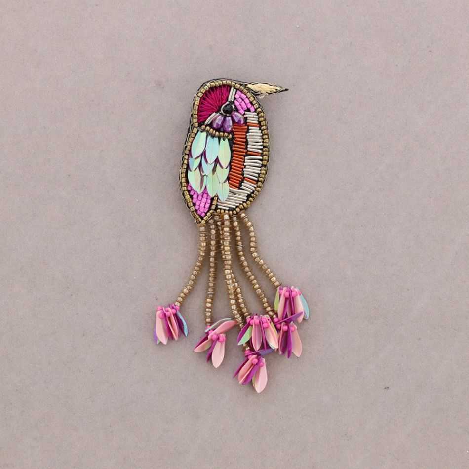 BIRD SEQUIN BROOCH