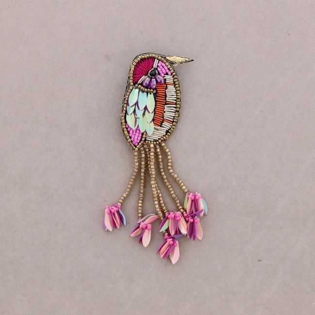 BIRD SEQUIN BROOCH
