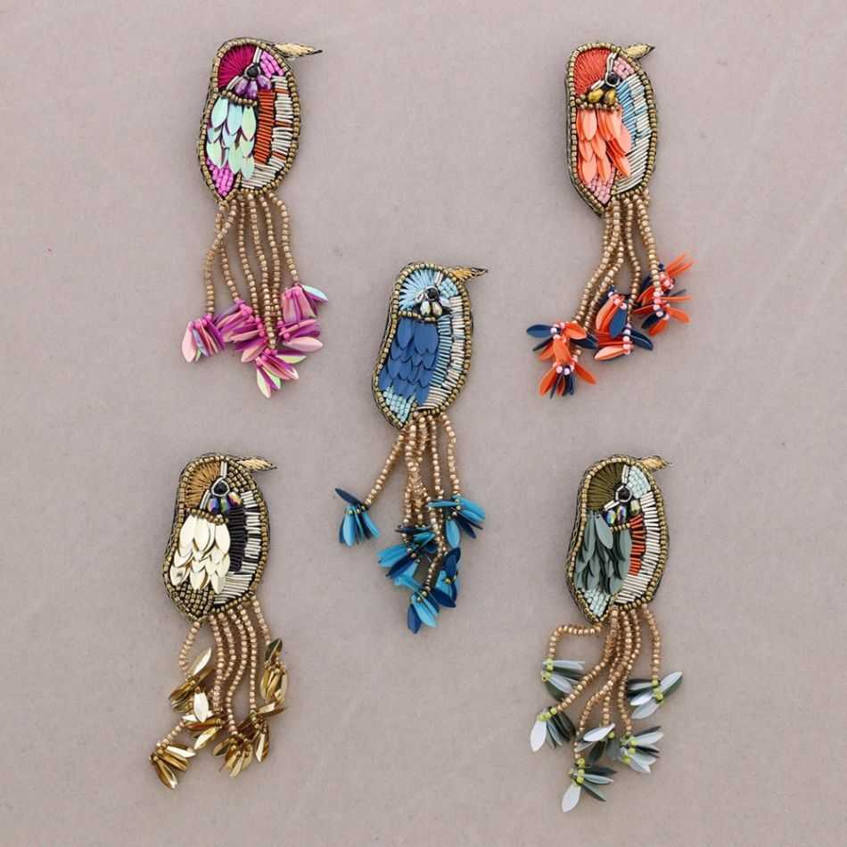 BROCHE LENTEJUELAS PÁJARO
