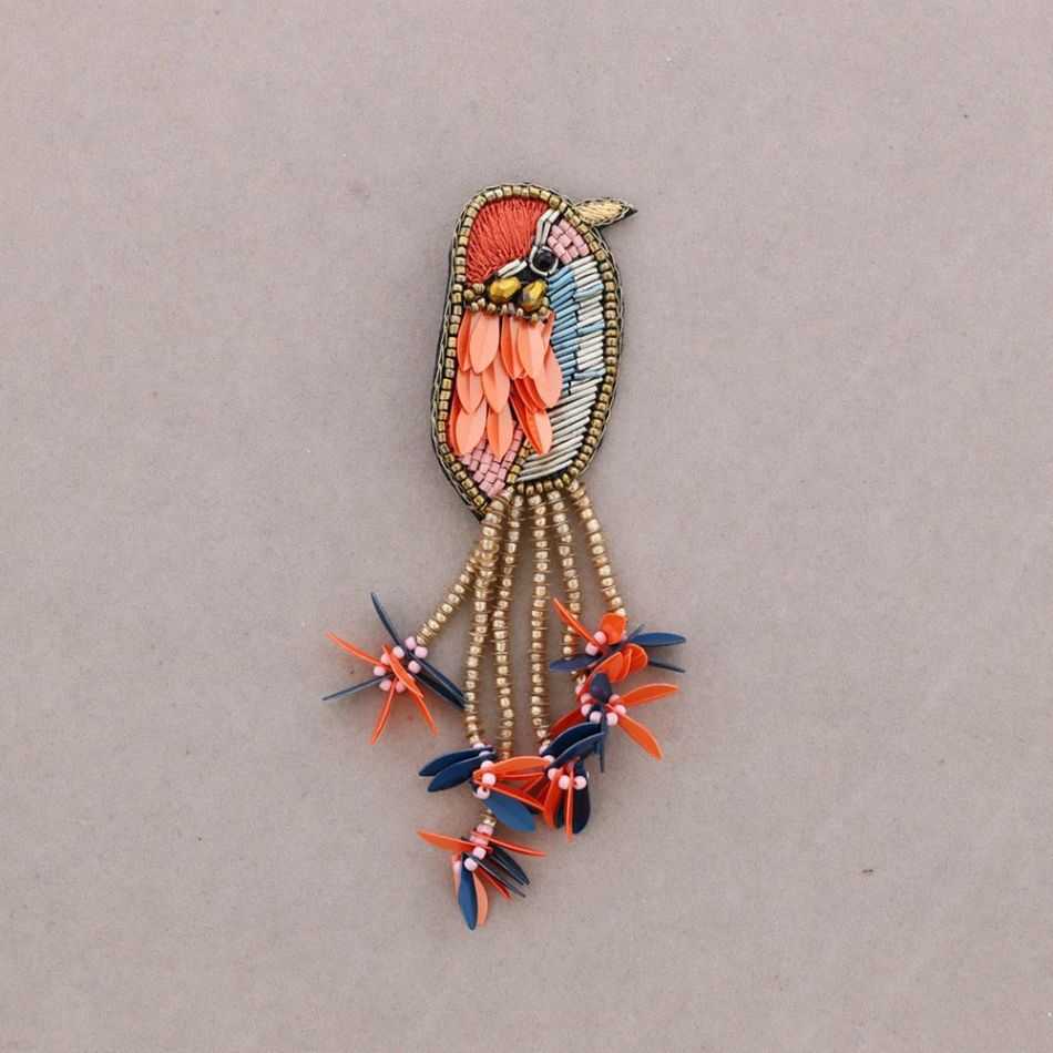 BIRD SEQUIN BROOCH