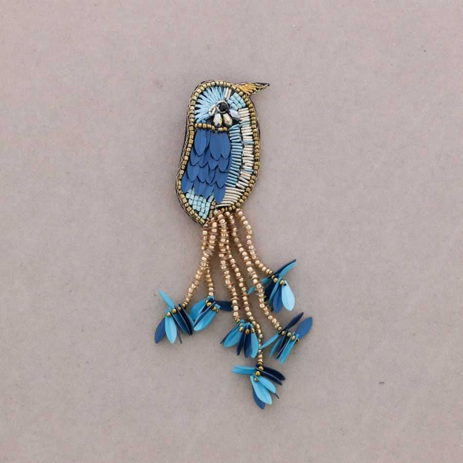 BIRD SEQUIN BROOCH