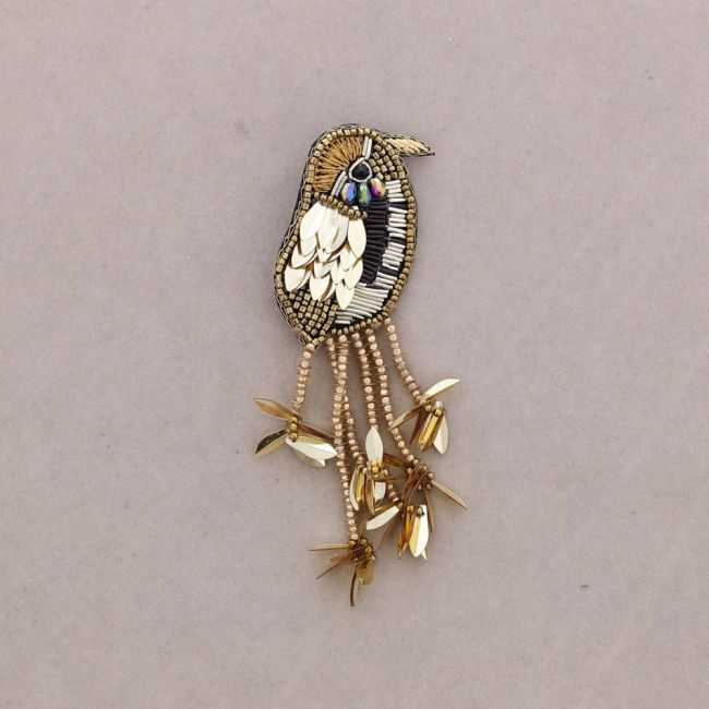 BIRD SEQUIN BROOCH