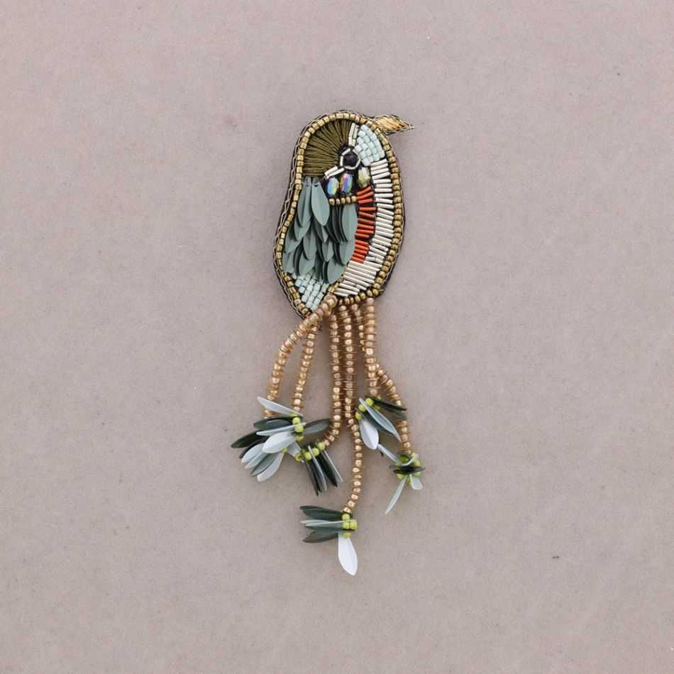 BIRD SEQUIN BROOCH