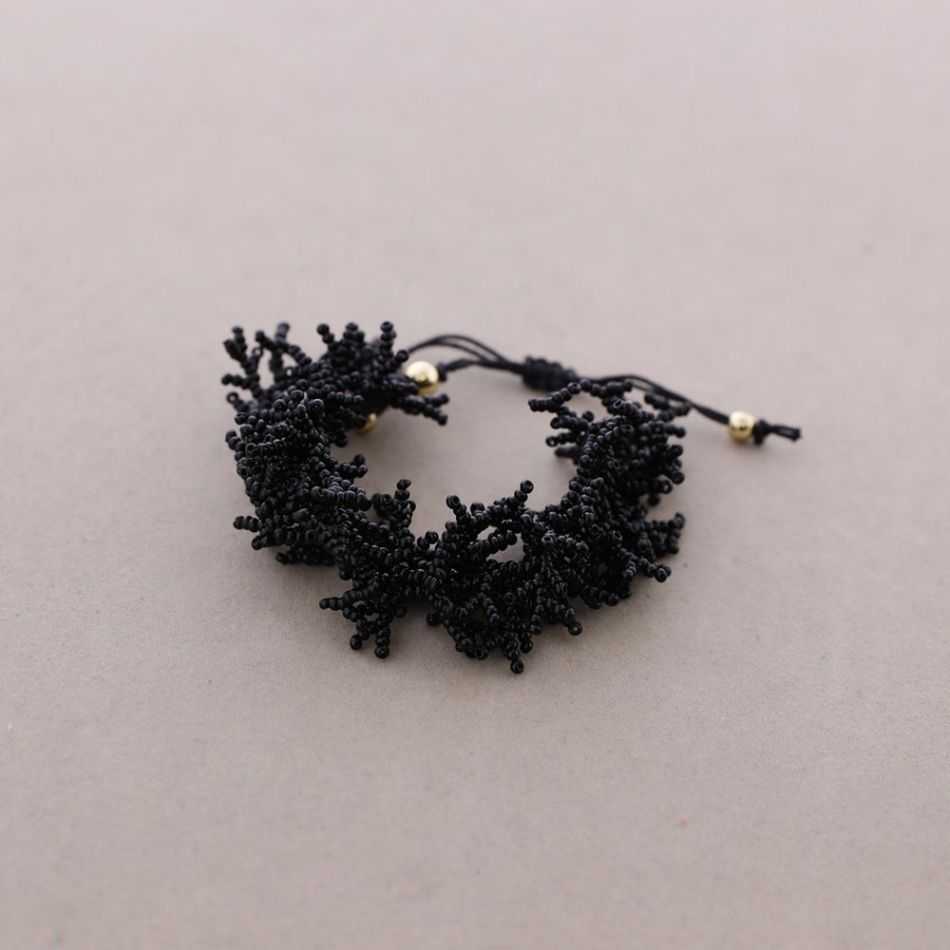 CORAL BEADS MACRAME BRACELET