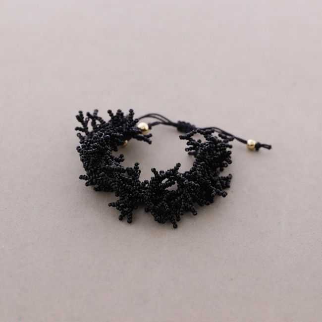 CORAL BEADS MACRAME BRACELET