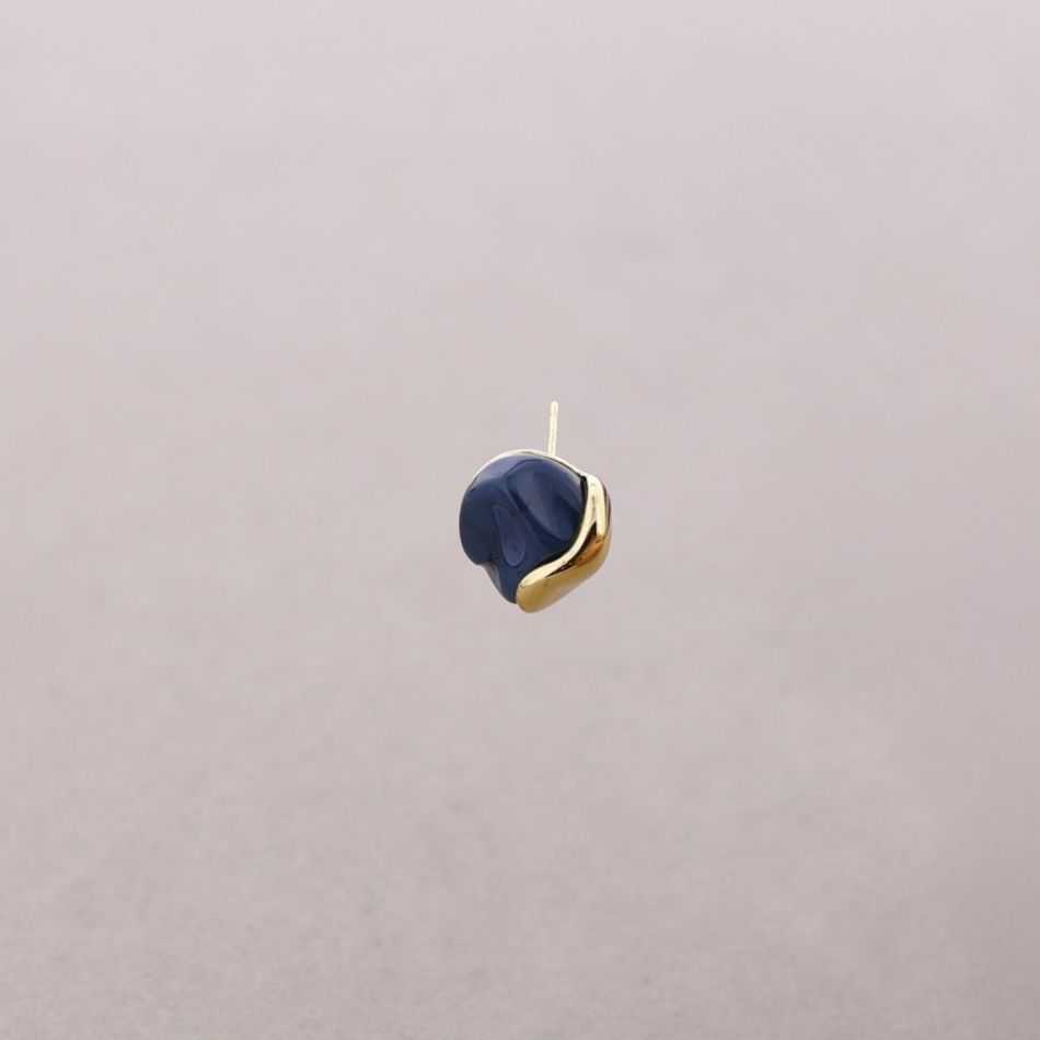 STEEL EARRINGS WITH RESIN SHAPE
