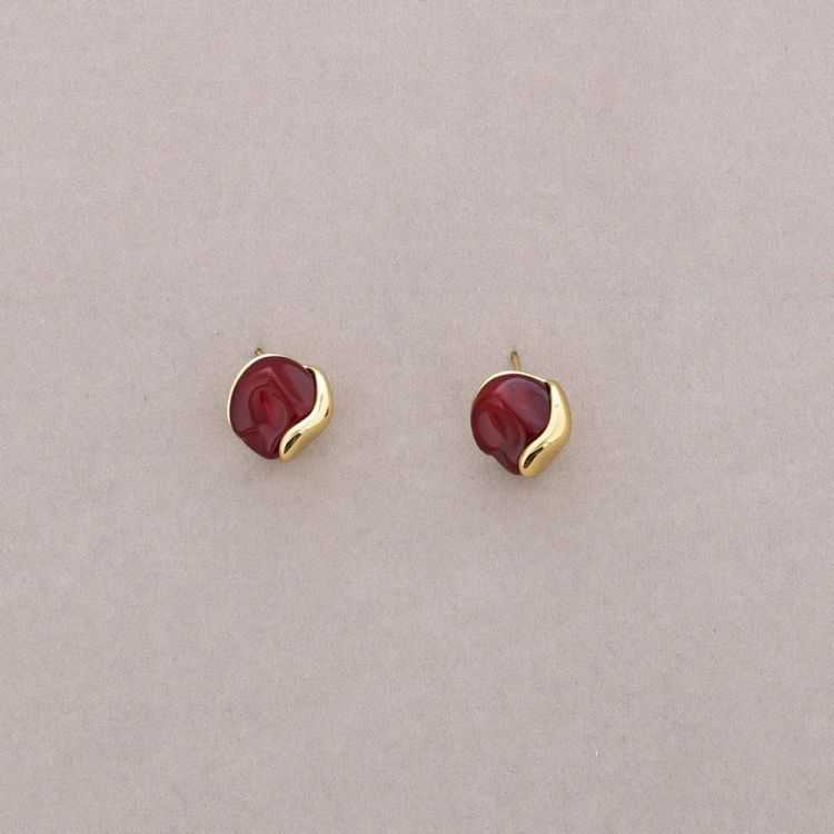 STEEL EARRINGS WITH RESIN SHAPE 2