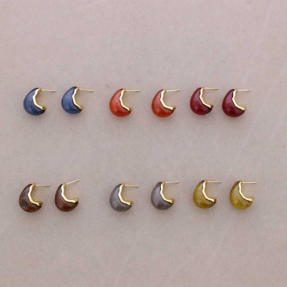 STEEL DROP RESIN EARRINGS