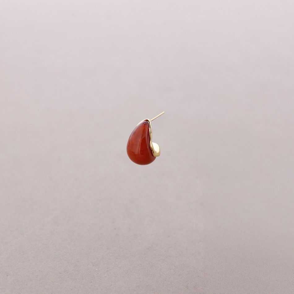 STEEL DROP RESIN EARRINGS