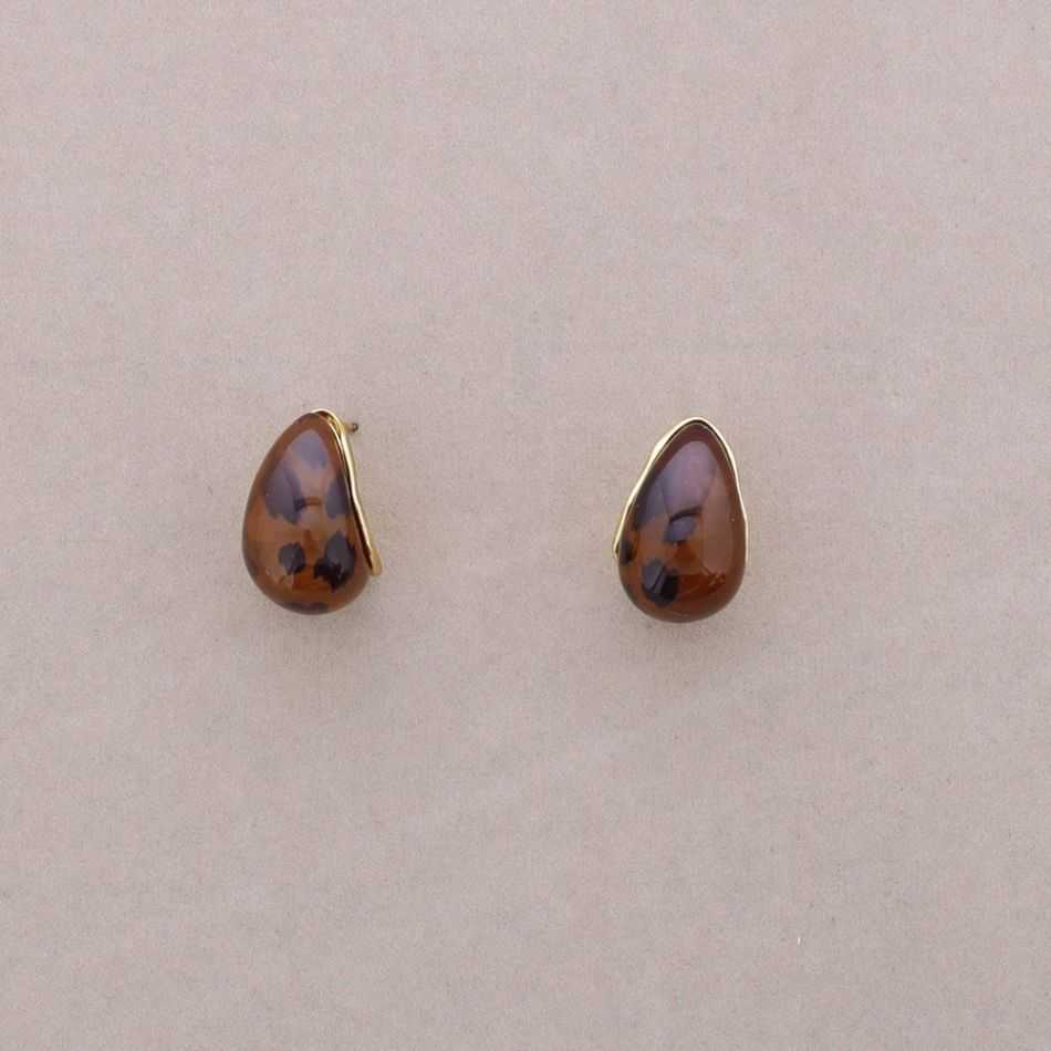 STEEL DROP RESIN EARRINGS