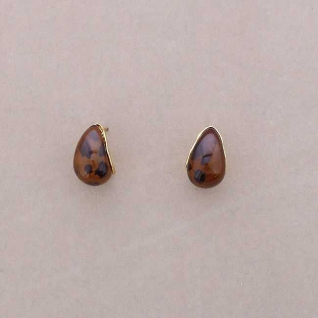 STEEL DROP RESIN EARRINGS
