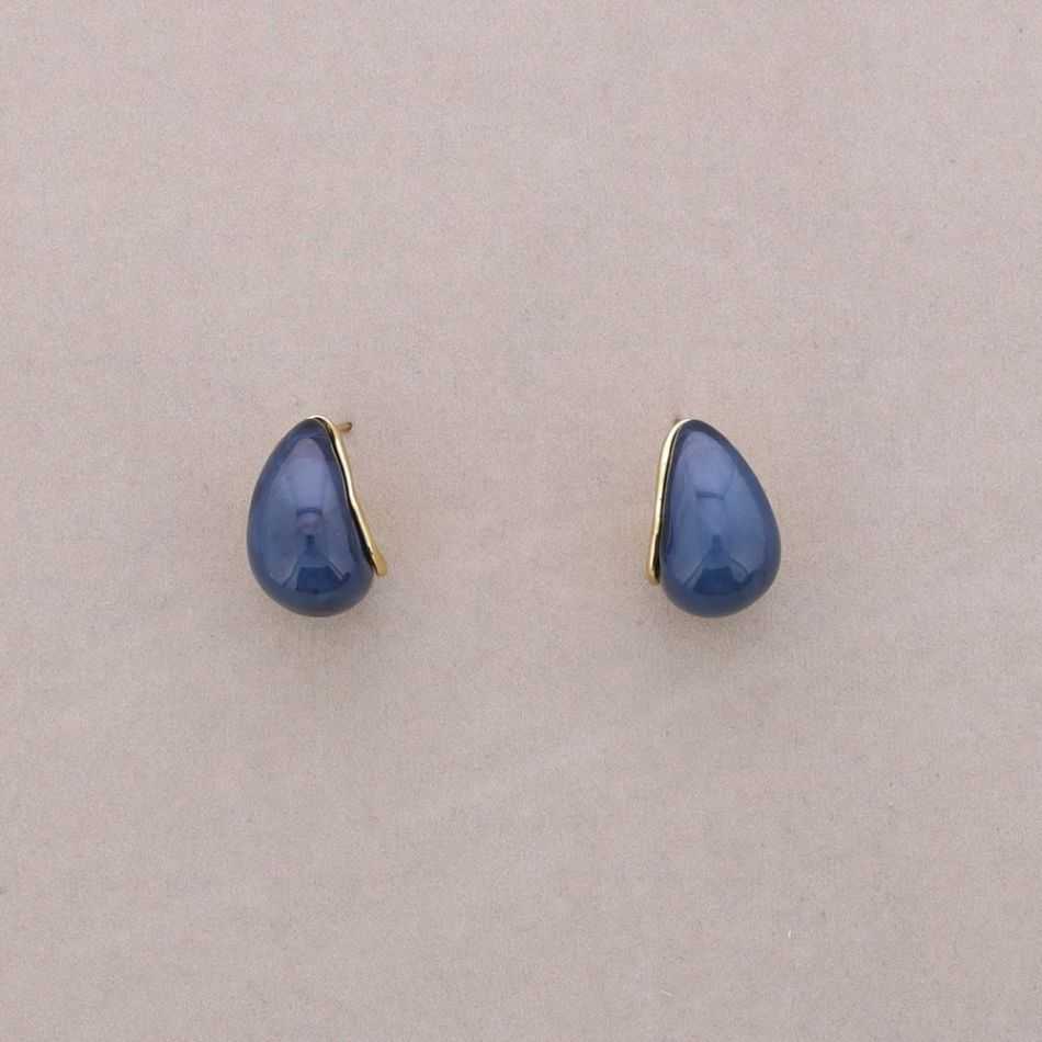 STEEL DROP RESIN EARRINGS