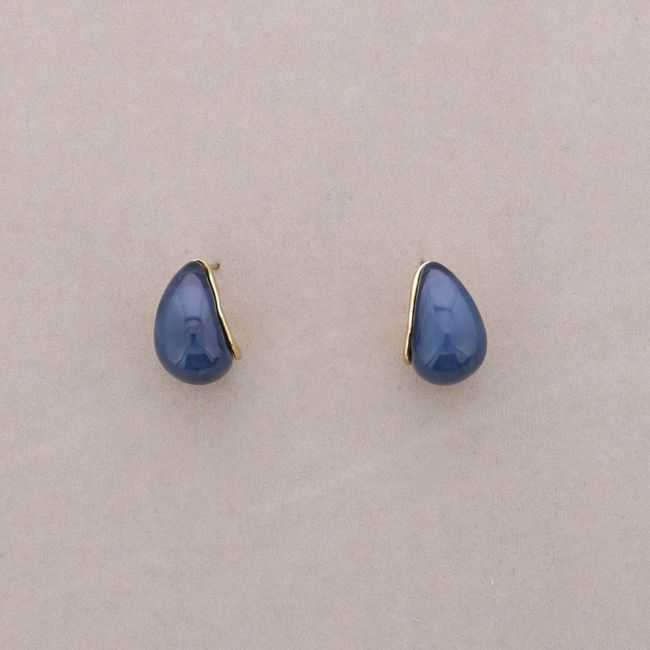 STEEL DROP RESIN EARRINGS