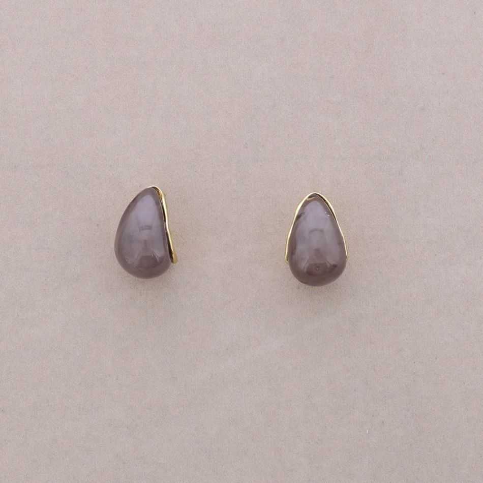 STEEL DROP RESIN EARRINGS