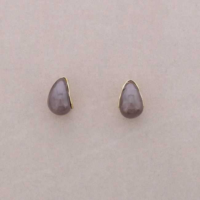 STEEL DROP RESIN EARRINGS
