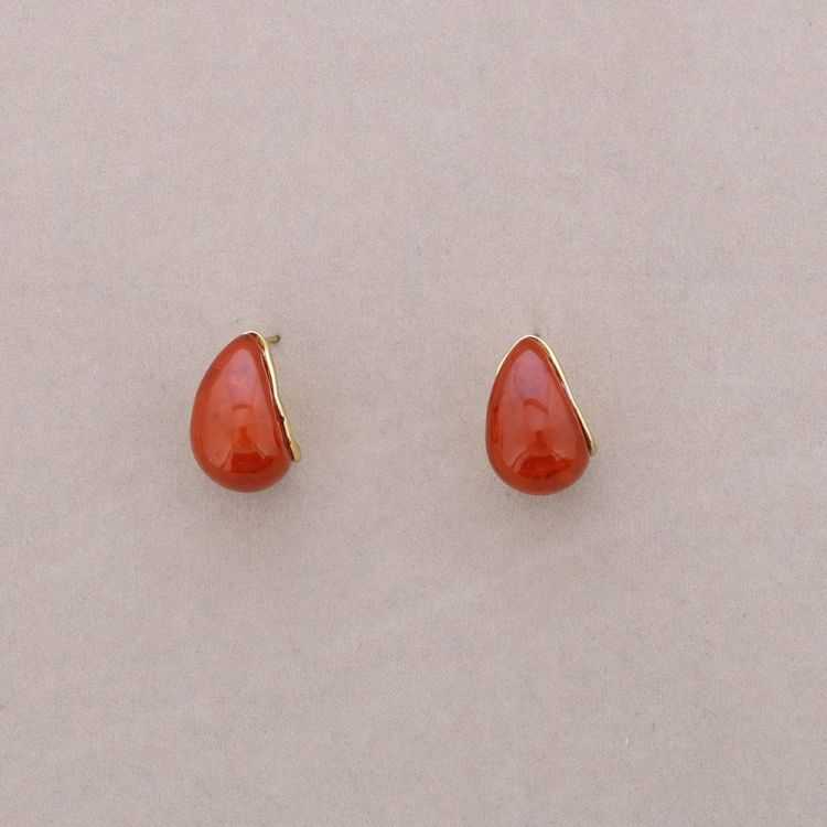 STEEL DROP RESIN EARRINGS 2