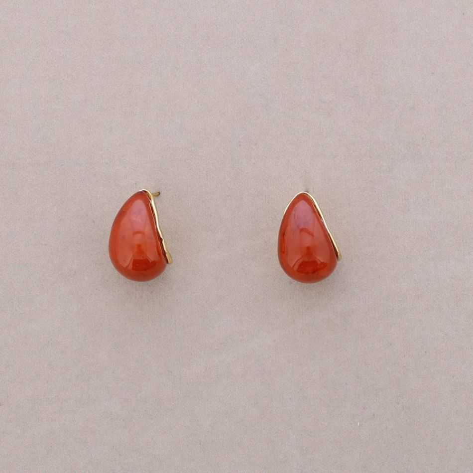 STEEL DROP RESIN EARRINGS