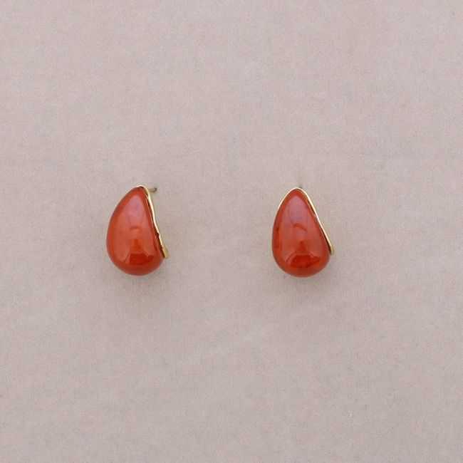 STEEL DROP RESIN EARRINGS