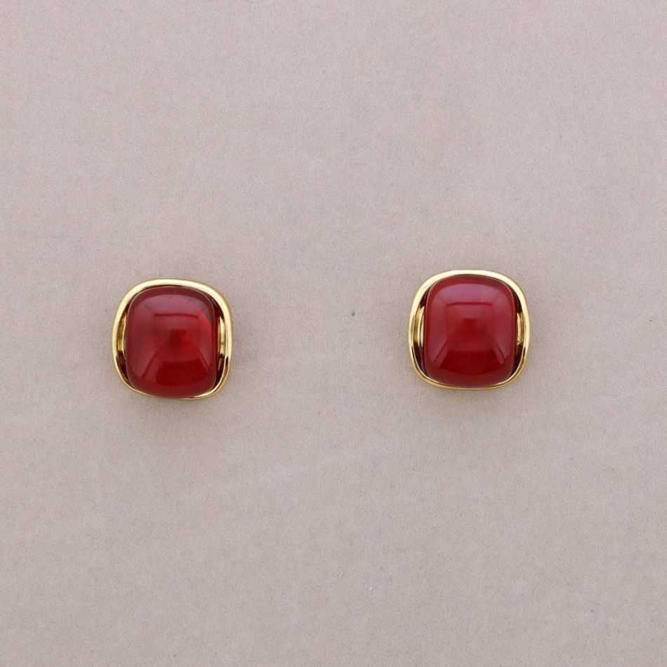 SQUARE STEEL RESIN EARRINGS
