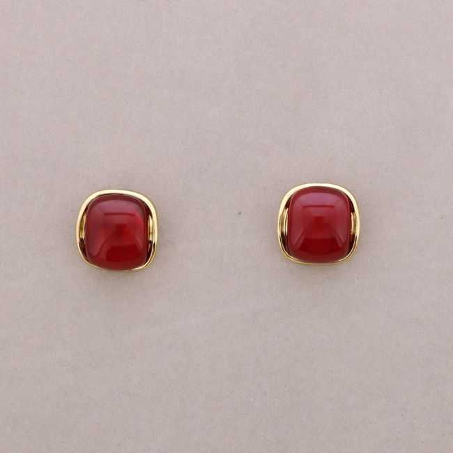 SQUARE STEEL RESIN EARRINGS