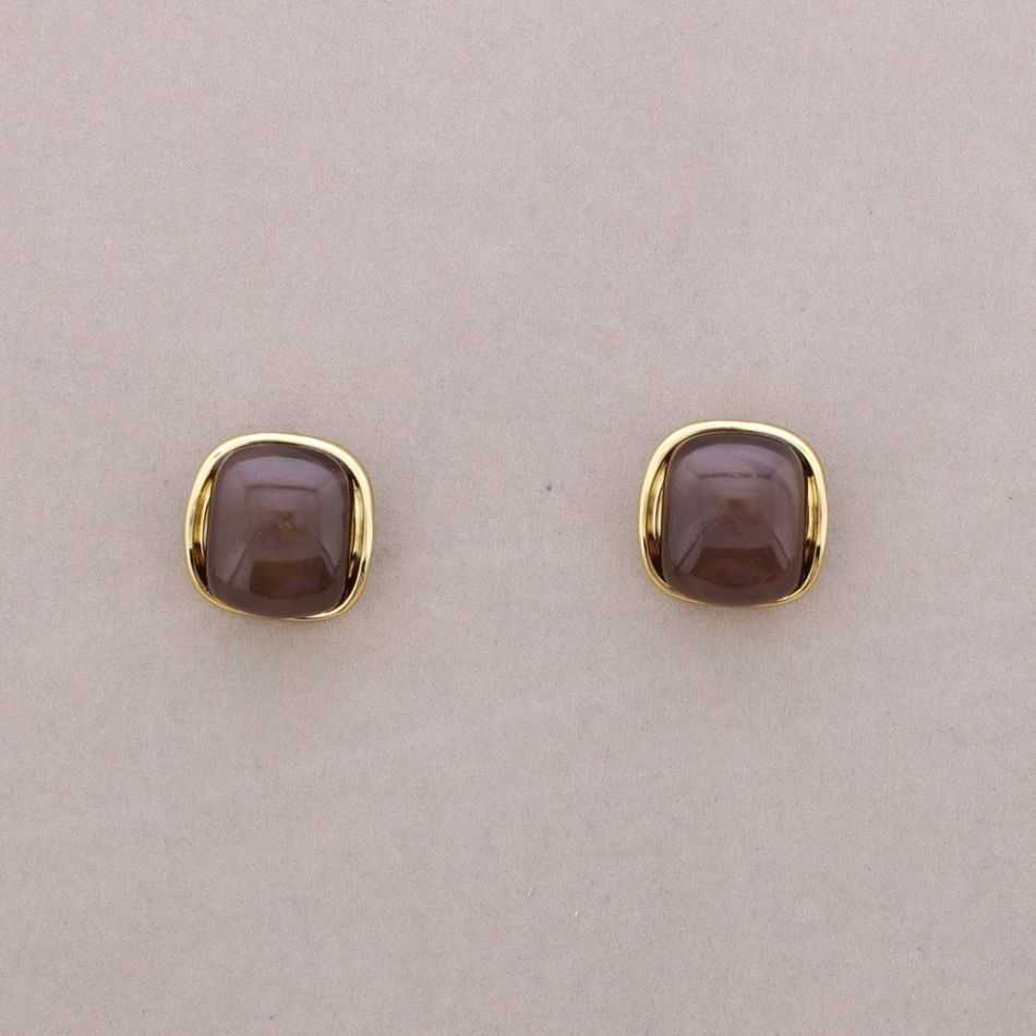 SQUARE STEEL RESIN EARRINGS