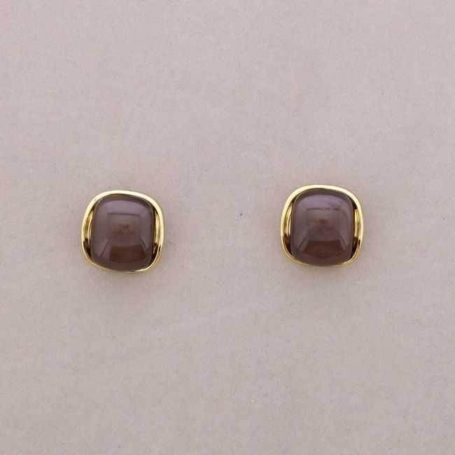 SQUARE STEEL RESIN EARRINGS