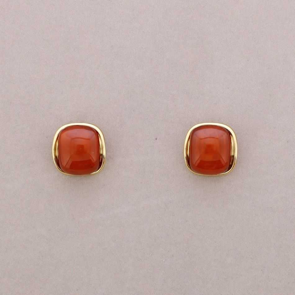 SQUARE STEEL RESIN EARRINGS